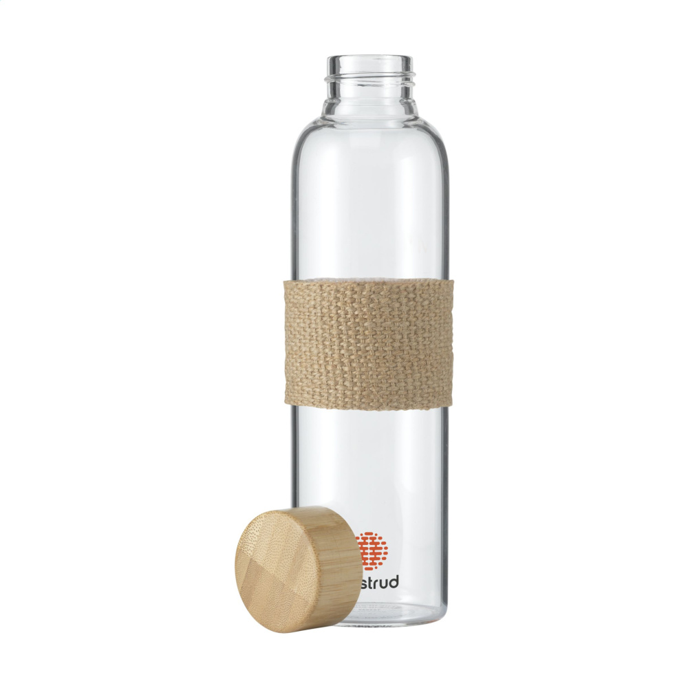 Logotrade advertising product image of: Senga Glass Bamboo 500 ml drinking bottle