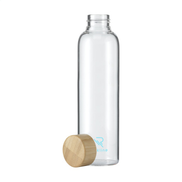 Logo trade promotional item photo of: Senga Glass Bamboo 500 ml drinking bottle