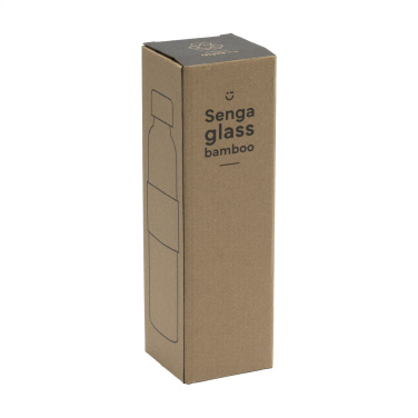 Logotrade advertising product image of: Senga Glass Bamboo 500 ml drinking bottle