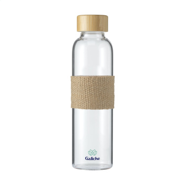 Logo trade business gifts image of: Senga Glass Bamboo 500 ml drinking bottle