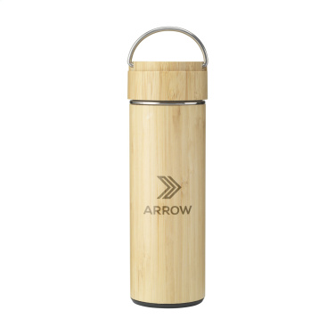 Logo trade promotional merchandise image of: Nikko 330 ml bamboo thermo bottle/thermo cup