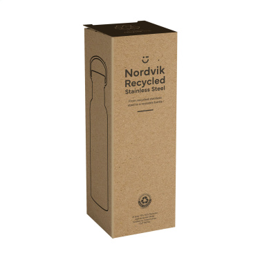 Logo trade advertising products image of: Nordvik RCS Recycled Steel 500 ml drinking bottle