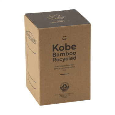 Logo trade promotional items picture of: Kobe Bamboo RCS Recycled Steel 350 ml coffee cup