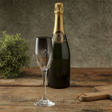 Logotrade promotional giveaway image of: Smokey Champagne glass 180 ml