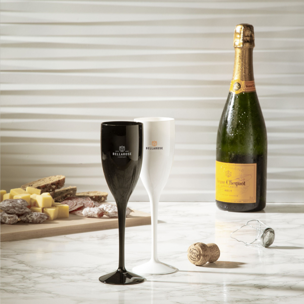 Logotrade promotional item image of: Lunaire Reusable Champagne Glass 150 ml