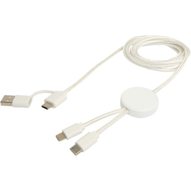 Logo trade promotional gift photo of: Citala 5-in-1 recycled plastic 150 cm data sync and 27W fast charge cable