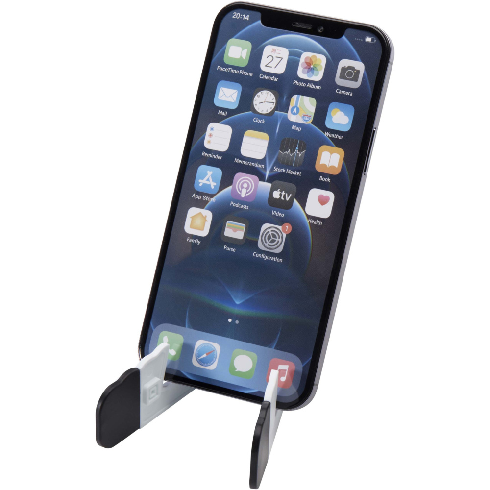 Logotrade promotional products photo of: Buna recycled plastic foldable tablet and phone stand