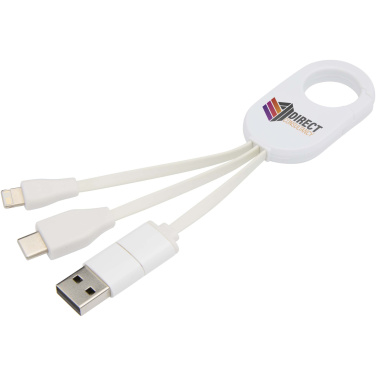 Logo trade promotional giveaways picture of: Troop 4-in-1 recycled plastic charging cable