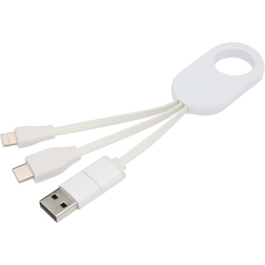 Logo trade promotional giveaways image of: Troop 4-in-1 recycled plastic charging cable