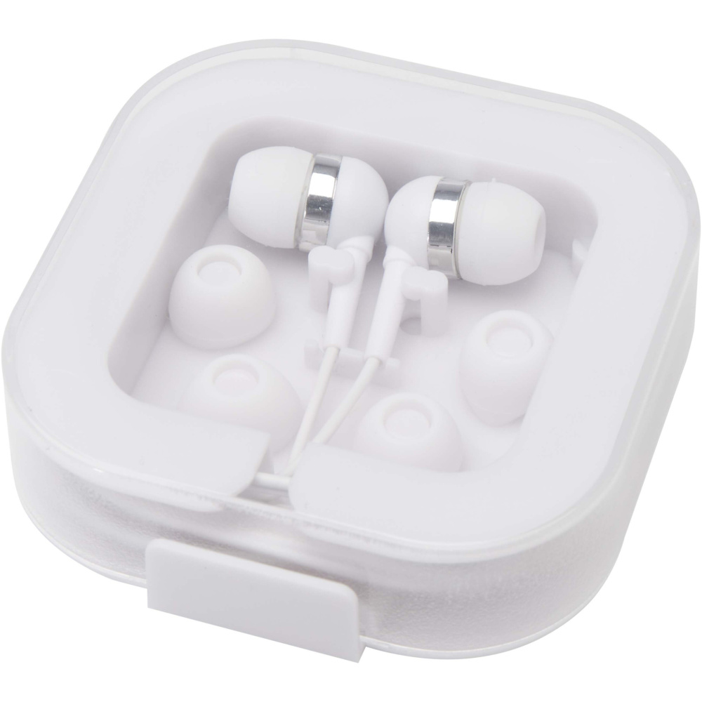Logotrade promotional merchandise photo of: Dofida wired Type-C earbuds with recycled plastic storage box
