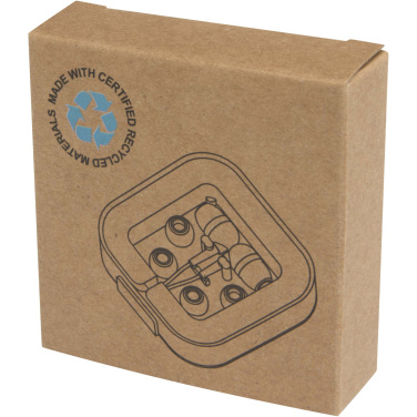 Logo trade promotional giveaway photo of: Baekdu wired Type-C headset with recycled plastic storage box