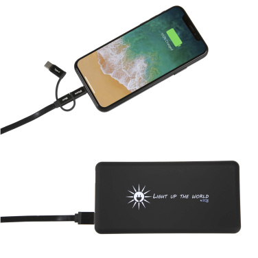 Logo trade promotional gifts image of: SCX.design P30 8000 mAh light-up solar power bank