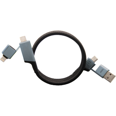 Logo trade business gift photo of: SCX.design C52 100W 4-in-1 rPET magnetic ultra fast charging cable 