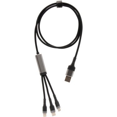 Logo trade corporate gifts image of: SCX.design C53 100W 5-in-1 rPET ultra fast charging cable