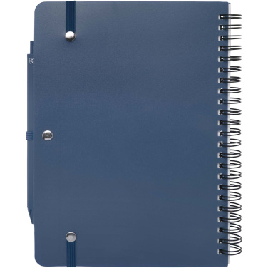 Logo trade promotional item photo of: Thalaasa A5 ocean-bound hard cover notebook with ballpoint pen (black ink)