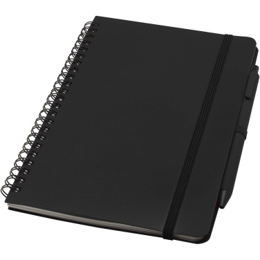 Logotrade promotional item image of: Thalaasa A5 ocean-bound hard cover notebook with ballpoint pen (black ink)