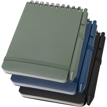 Logotrade promotional giveaways photo of: Thalaasa A6 hard cover ocean-bound notebook with ballpoint pen (black ink)