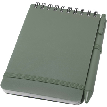 Logotrade promotional giveaway image of: Thalaasa A6 hard cover ocean-bound notebook with ballpoint pen (black ink)