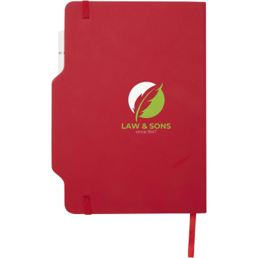 Logo trade corporate gifts picture of: Nexus A5 hard cover notebook with pen and pencil combo (black ink)