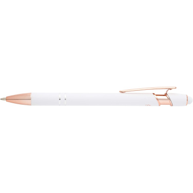 Logo trade promotional giveaway photo of: Nanna ballpoint pen with rose gold finish (blue ink)