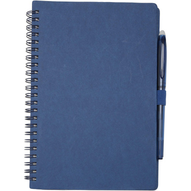 Logo trade business gift photo of: Slate reusable soft cover notebook and pen set (black ink)