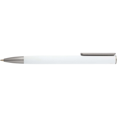 Logo trade promotional giveaway photo of: Ziguur recycled aluminium ballpoint pen (black ink)
