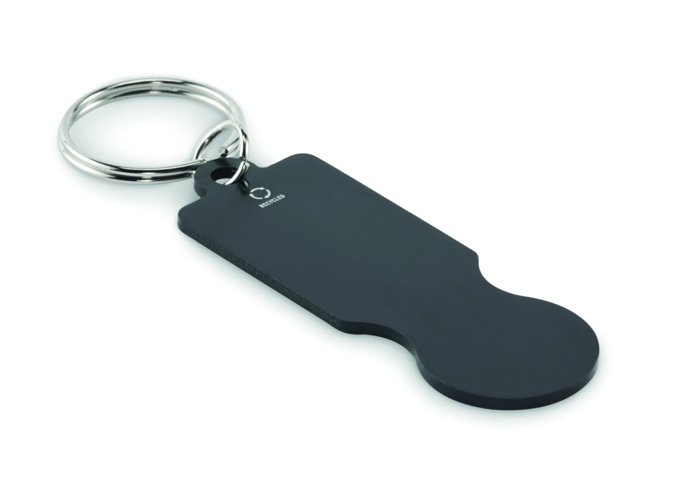 Logotrade promotional giveaway image of: Key ring with trolley token
