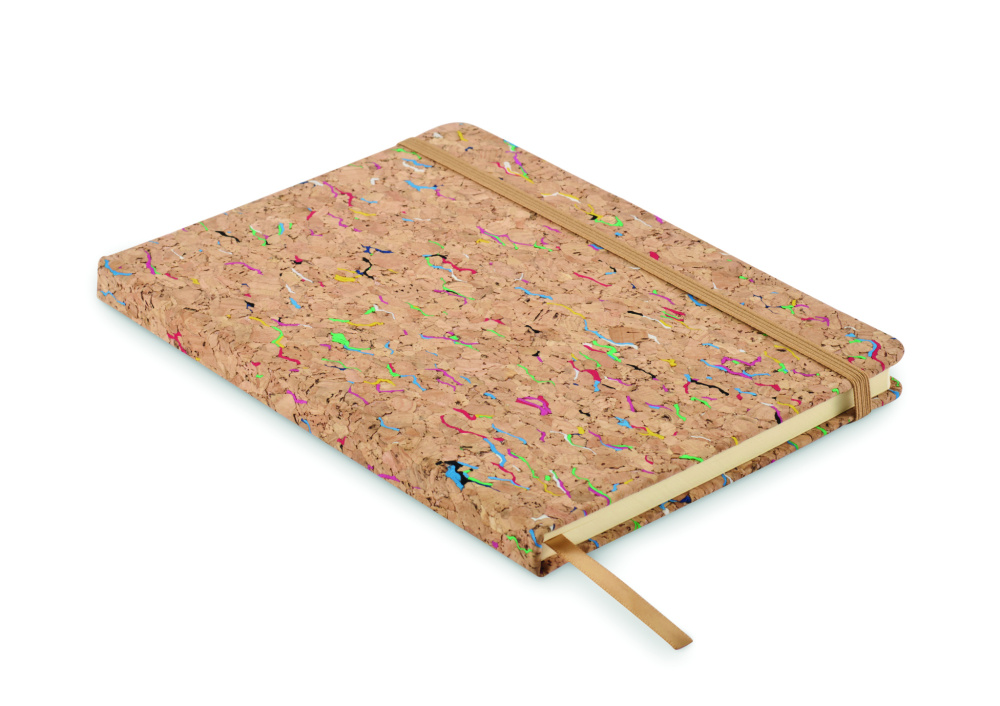 Logo trade promotional gifts image of: A5 cork coloured notebook
