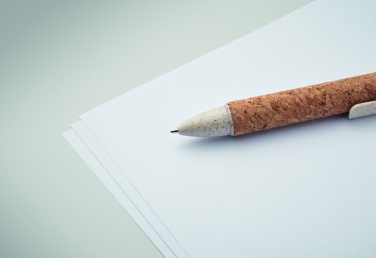 Logotrade corporate gift image of: Cork 4-colour ink ball pen