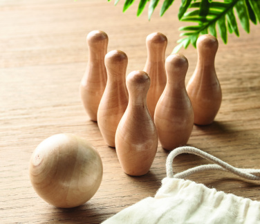 Logotrade corporate gift picture of: Mini pine wood bowling set