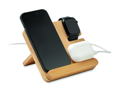 Logotrade promotional item picture of: 3 in 1 15W wireless charger