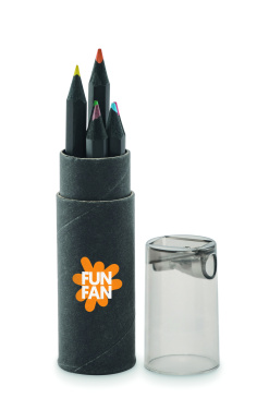 Logotrade promotional merchandise photo of: 6 black colouring pencils