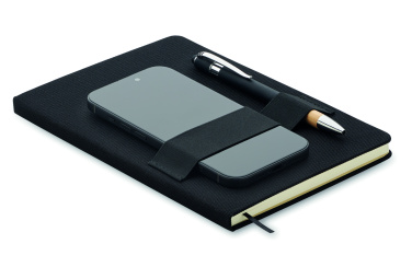 Logo trade business gift photo of: A5 RPET notebook with pen