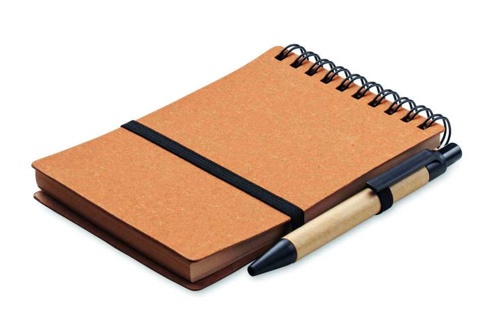 Logo trade advertising product photo of: Recycled notebook with ball pen