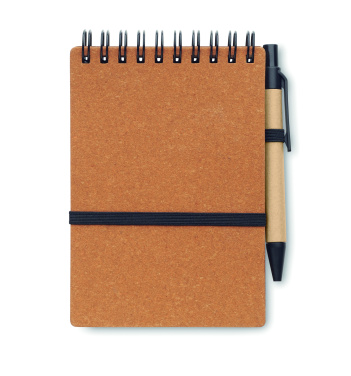 Logo trade promotional product photo of: Recycled notebook with ball pen