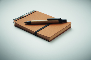 Logo trade promotional merchandise image of: Recycled notebook with ball pen