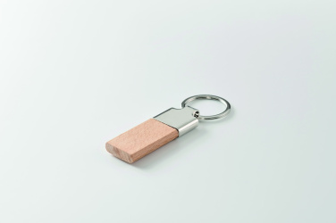 Logo trade promotional gifts picture of: Key ring with rubber wood