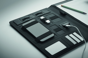 Logo trade promotional merchandise image of: A4 folder and wireless charger