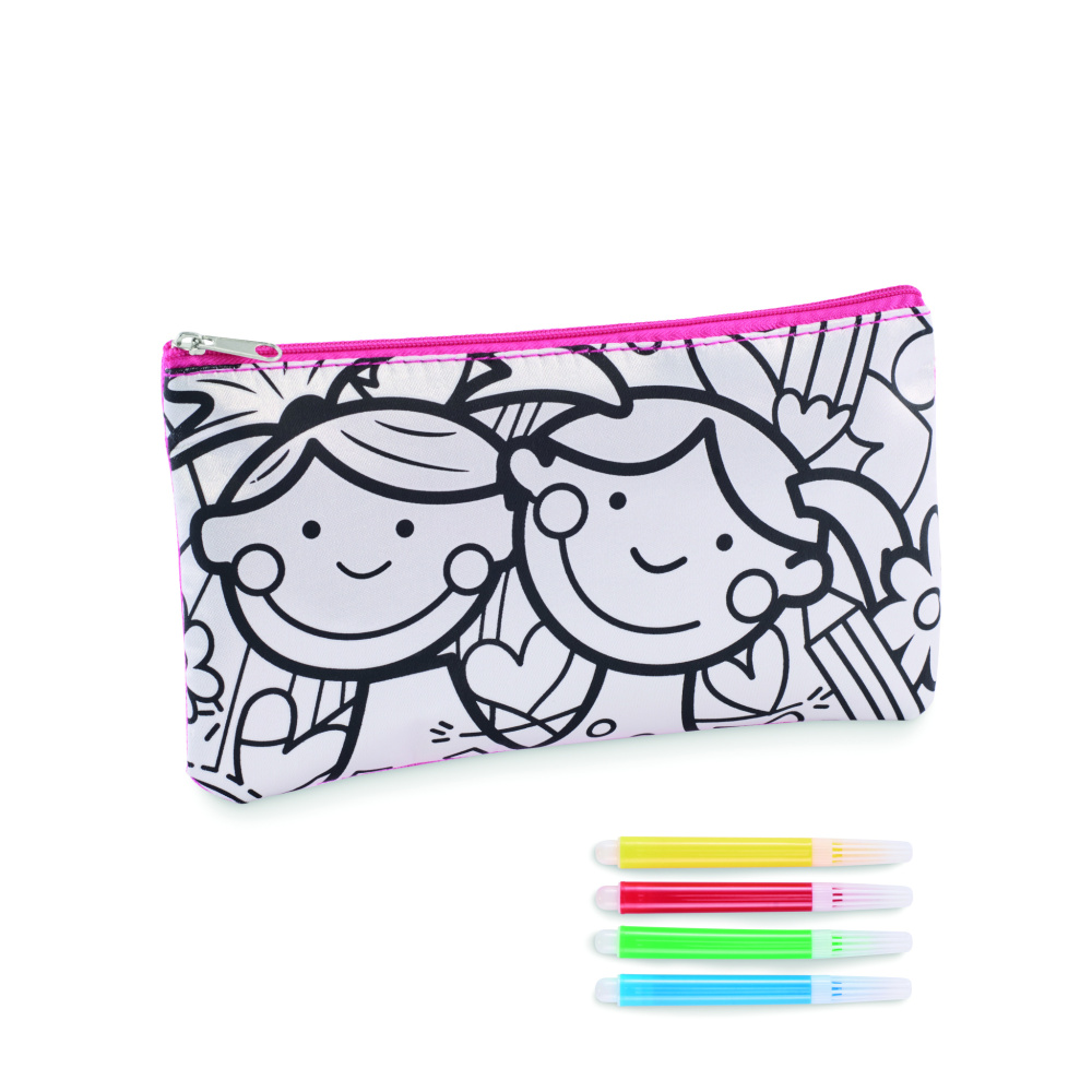 Logo trade promotional gifts picture of: Pencil case with markers