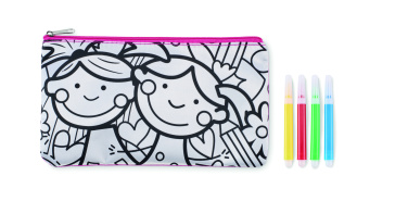 Logo trade promotional items image of: Pencil case with markers