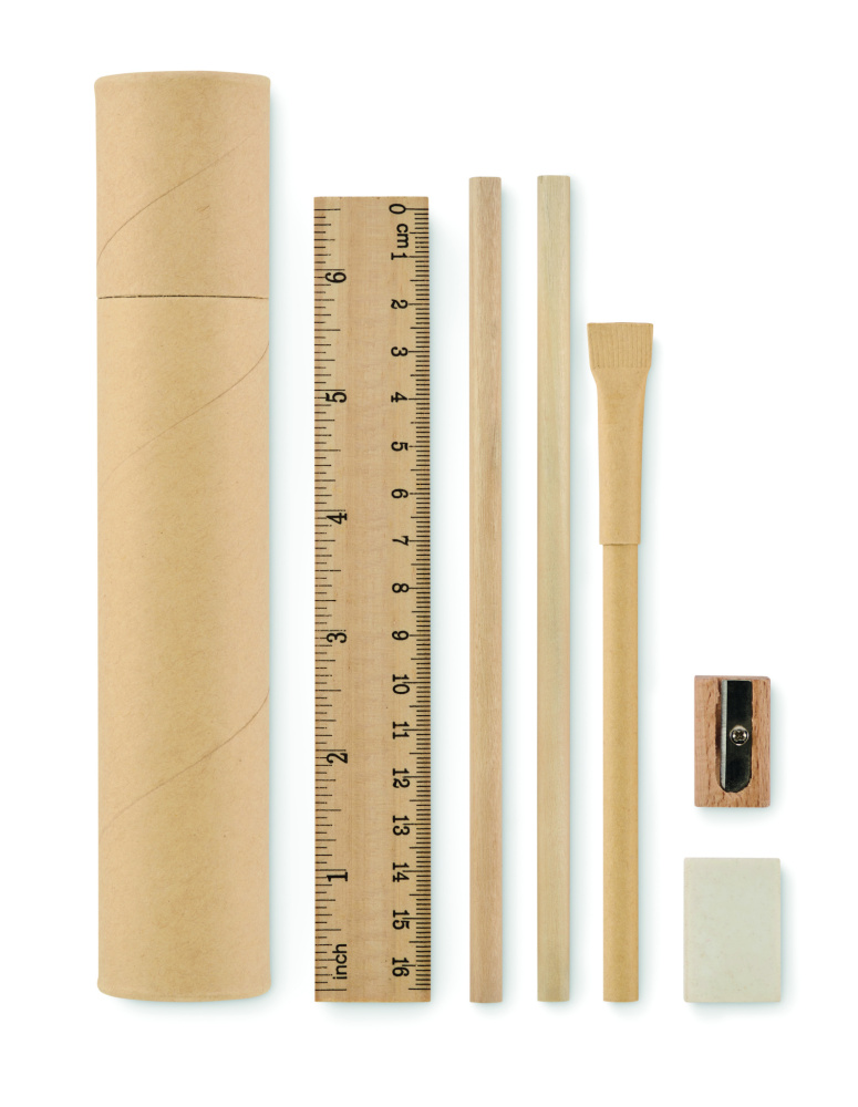 Logo trade corporate gift photo of: Paper tube stationery set