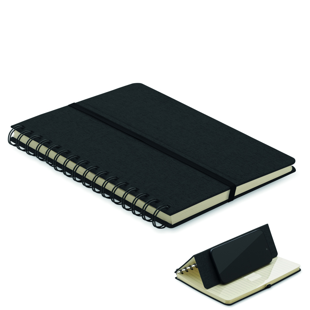 Logotrade advertising product image of: A5 notebook with phone holder