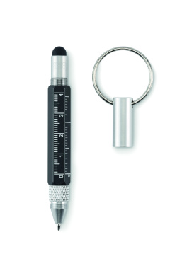 Logo trade business gifts image of: Key ring with twist action pen