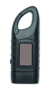 Logotrade promotional products photo of: Solar torch with dynamo crank