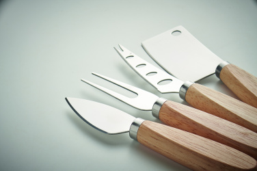 Logo trade promotional merchandise picture of: Set of 4 cheese knives