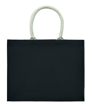 Logo trade promotional gifts image of: Jute bag with cotton handle