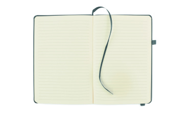 Logo trade promotional merchandise photo of: Recycled Leather A5 notebook