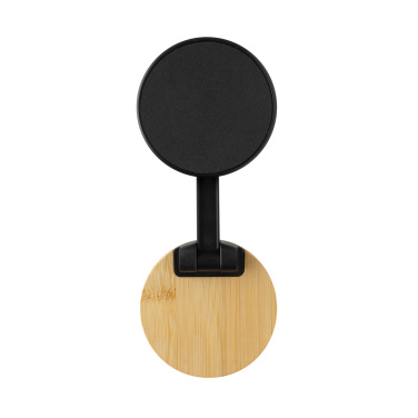 Logo trade corporate gifts picture of: Magmount RCS recycled plastic and bamboo phone stand