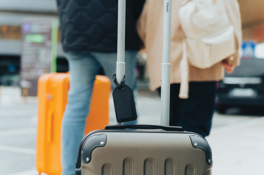 Logotrade promotional gift image of: Globetrack RCSrPolyester luggage tag with worldwide locating