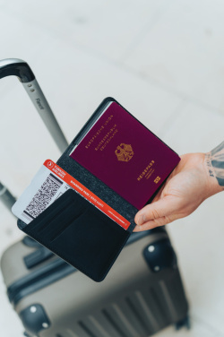 Logotrade promotional item picture of: Trackmate RCS rpolyester passport holder worldwide locating